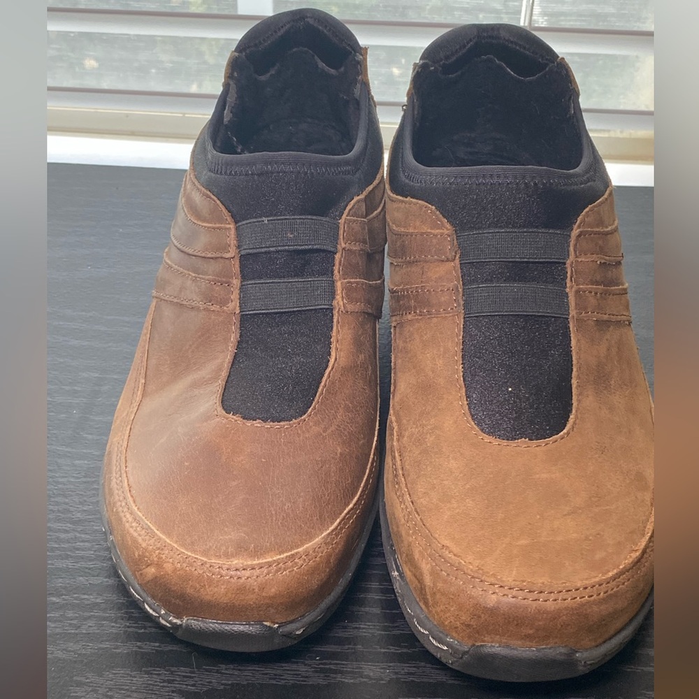 Aetrex Kimber Leather Comfort Slip-On‎ Loafers Casual Shoes Brown US 39 (8.5)EUC